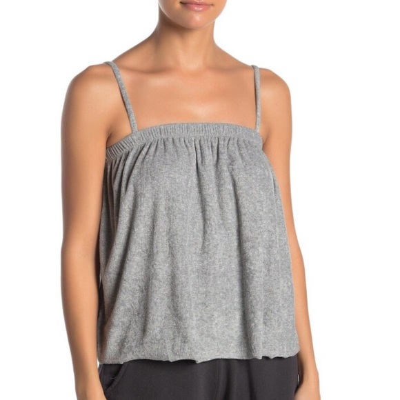 PROJECT SOCIAL T Grey Terry Cloth Tank Top - Picture 1 of 7